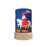 Toverlux Lampenschirm von Het Wol Feetje mit Sankt Nikolaus auf weißem Pferd