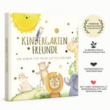 Freundebuch "Kindergartenfreunde – Ein Album für meine ersten Freunde" von Pia Loewe_PAPERISH Geschenkbuch_Buch stehend